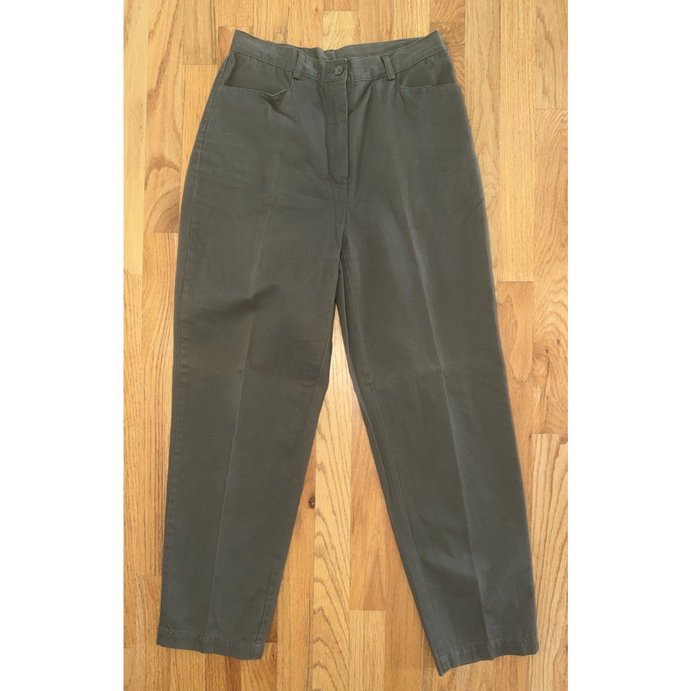 Vintage Casual Corner Annex Women's Olive Green Chinos - Size 10P